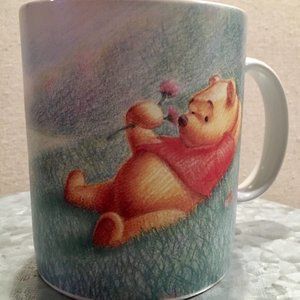 Winnie The Pooh Simply Pooh Big Coffee Mug Cup Colored Pencil Drawn Pooh Piglet